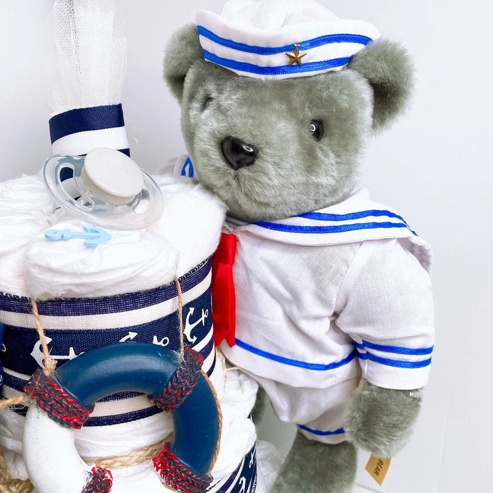 Sailor Diaper Cake, Nautical Themed